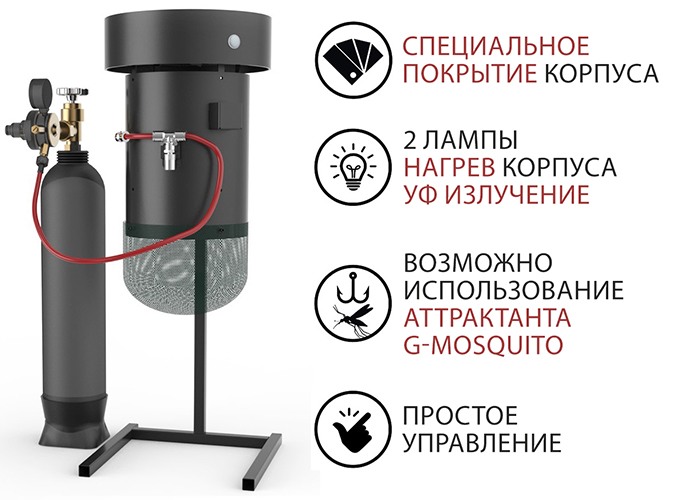 Уничтожитель комаров и других насекомых GRAD Black G1 ECO